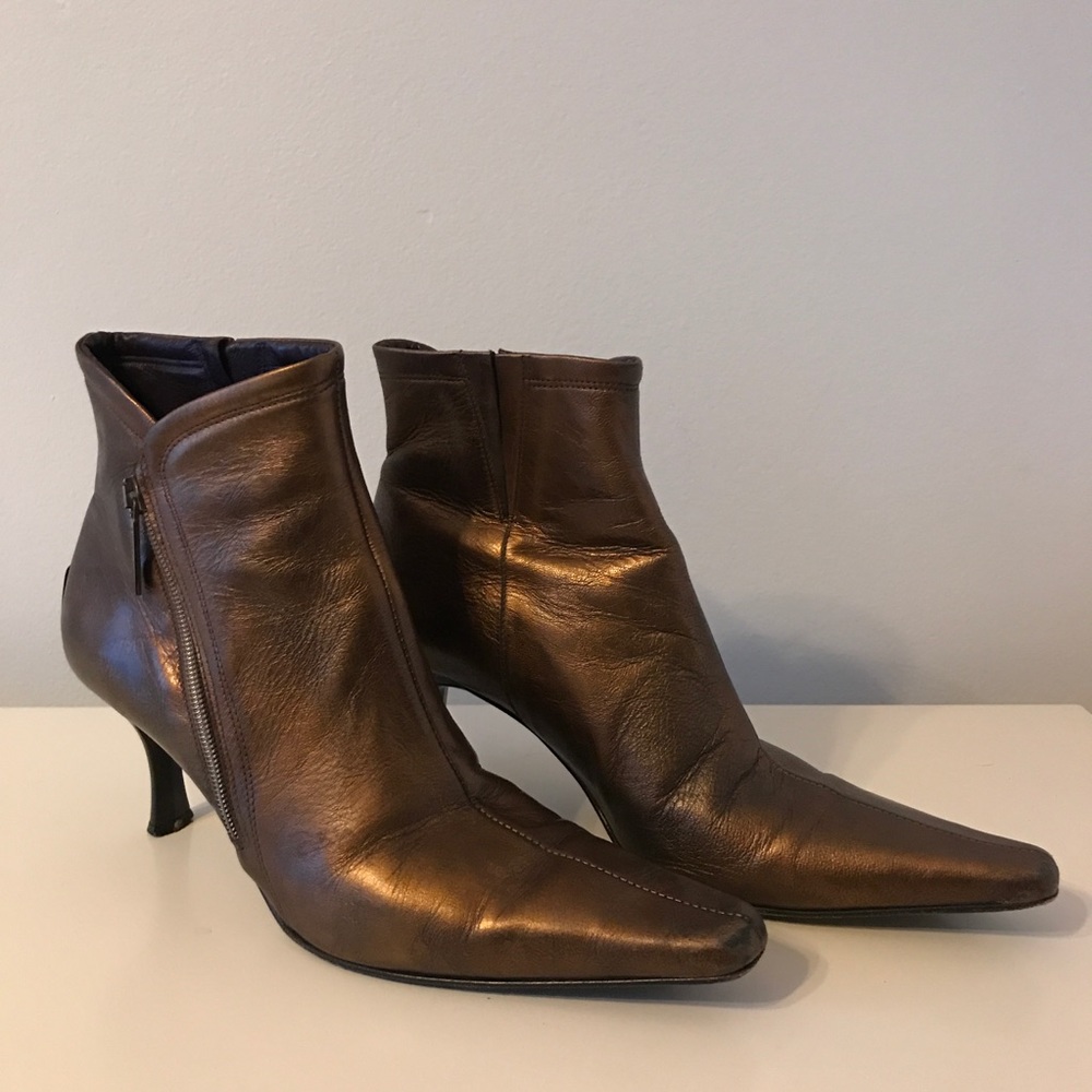 Donald J. Pliner Bronze Booties